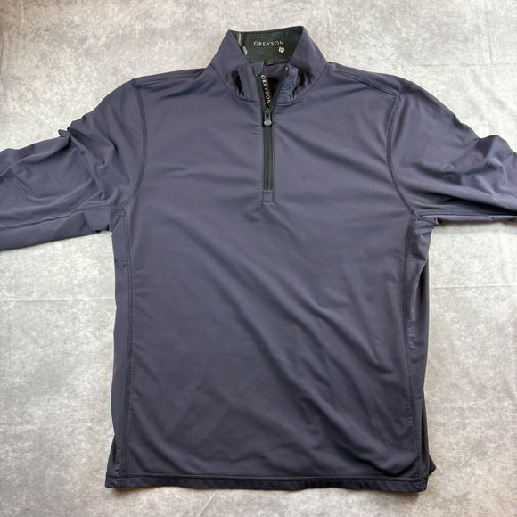 Greyson Tate Pullover Mens Medium Blue Purple 1/4 Zip Performance Golf Mock Neck - Picture 3 of 11